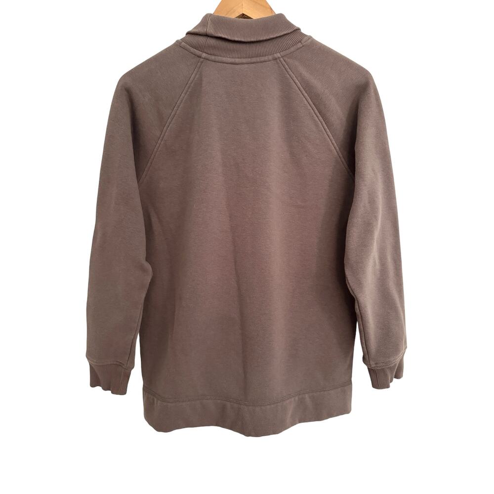Athleta women's size Small Coffee House Cozy Karma Side Zip Funnel Neck Top - Picture 8 of 8